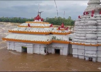 Floodwaters Enter Bhattarika Temple in Badamba; Prohibitory Orders Imposed