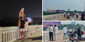 Kuakhai river Ganesh idol pollution