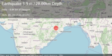 Odisha earthquake September 2026
