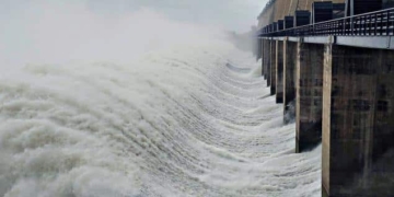 Hirakud Dam gates open