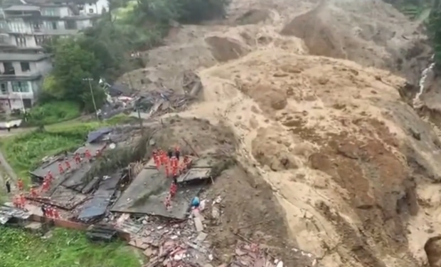 Typhoon Saudel China mudslide