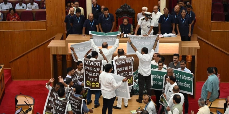 Odisha Assembly MMDR protest