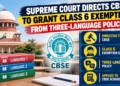 CBSE three-language policy Class 6 exemption
