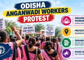 Anganwadi workers protest Bhubaneswar