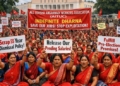 Anganwadi workers protest Odisha