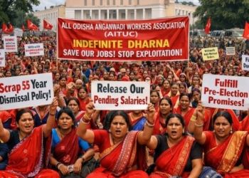 Anganwadi workers protest Odisha