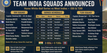 India squad vs West Indies 2026