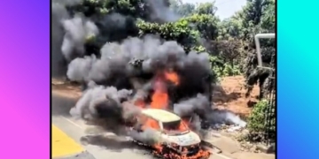 Car Catches Fire
