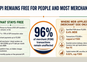 UPI remains free P2P and small merchant payments