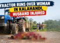 Tractor accident Kalahandi road protest