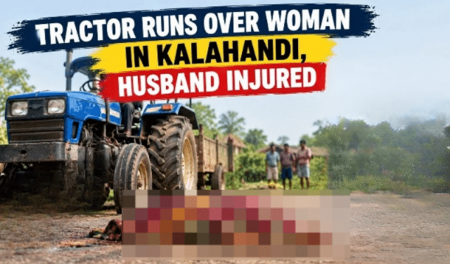 Tractor accident Kalahandi road protest