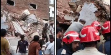 Delhi building collapse Satya Niketan