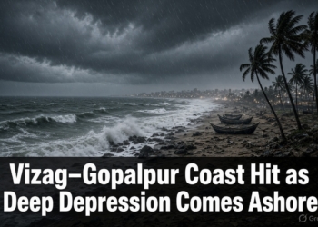 deep depression landfall Kalingapatnam