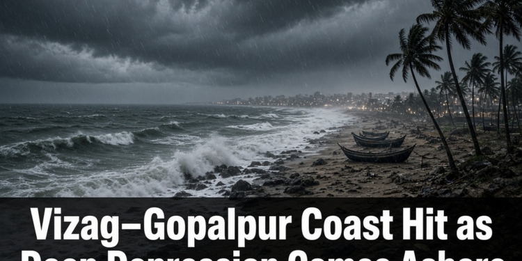 deep depression landfall Kalingapatnam
