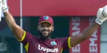 John Campbell record fifty vs India
