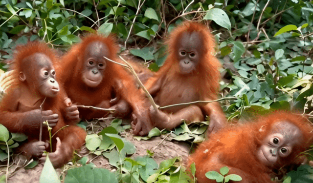 orangutans rescued Odisha forest