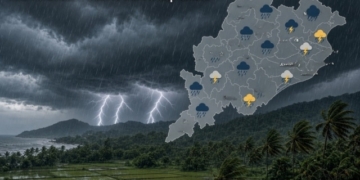 Odisha monsoon troughline rain alert