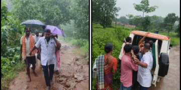 Rayagada Pregnant Woman Carried on Cot