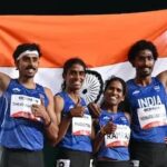 India mixed 4x400m silver Asian Games 2026