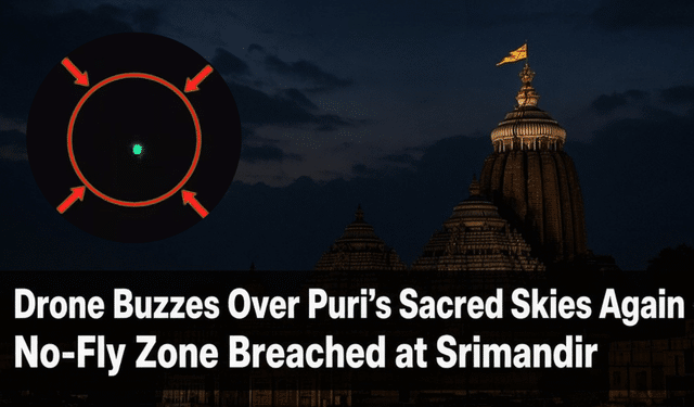 drone over Jagannath Temple Puri