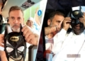 Viral! ​Rahul Gandhi and Mallikarjun Kharge Pose With 'Batman' Mask During INDIA Bloc Protests