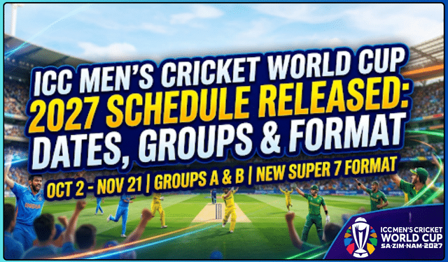 ICC Men's Cricket World Cup 2027 Schedule
