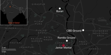 Delhi protest venue