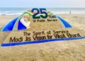 ​"25 Years of Service": Sudarsan Pattnaik Salutes PM Modi’s Quarter-Century in Public Life Through Sand Art