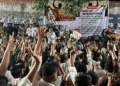 Pune police notices MPSC protest