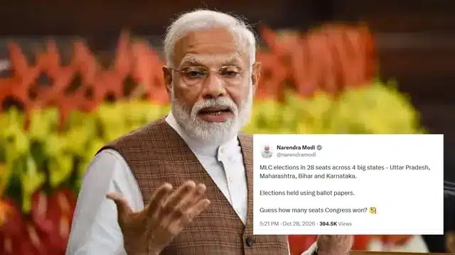 PM Modi Mocks Opposition as Congress Draws a Blank in Ballot-Paper MLC Polls Across Four States