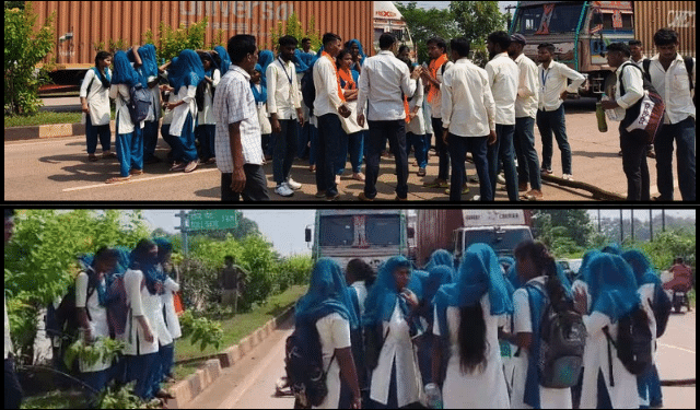 Kalla Degree College election protest