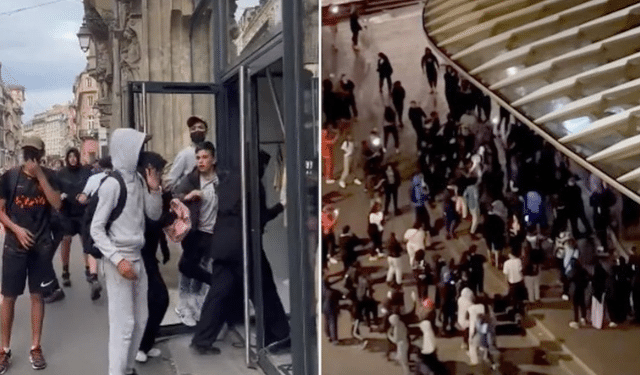 France nationwide protests looting