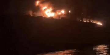 Strait of Hormuz supertanker explosion