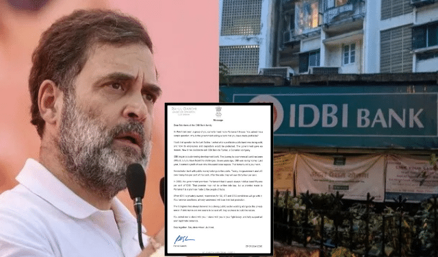 IDBI Bank stake sale Rahul Gandhi