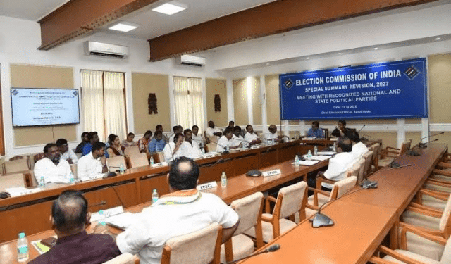 Tamil Nadu electoral roll meeting walkout