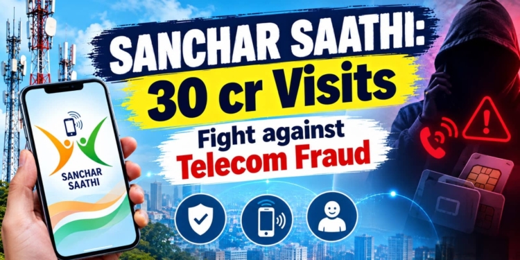 Sanchar Saathi portal 30 crore visits