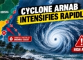 Cyclone Arnab landfall track