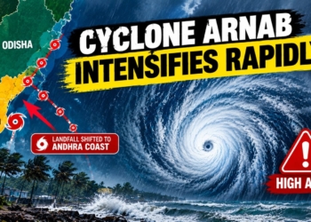 Cyclone Arnab landfall track