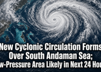 New Cyclonic Circulation Forms in South Andaman Sea; Low-Pressure System Likely Within 24 Hours