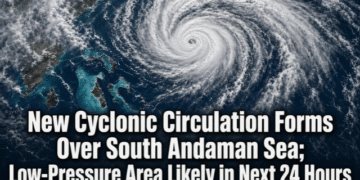 New Cyclonic Circulation Forms in South Andaman Sea; Low-Pressure System Likely Within 24 Hours