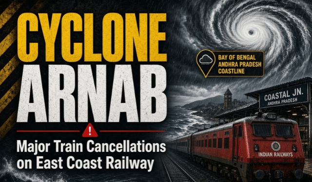 Cyclone Arnab train cancellations