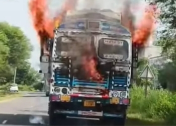Truck Catches Fire