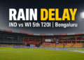 India vs West Indies 5th T20I rain delay