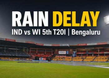 India vs West Indies 5th T20I rain delay