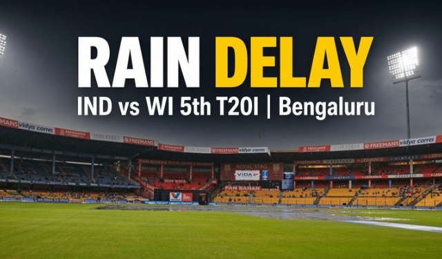 India vs West Indies 5th T20I rain delay