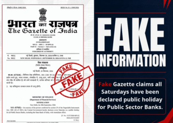 PIB fact-check fake Saturday bank holiday