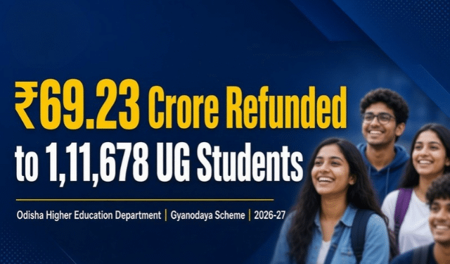 Odisha UG admission fee refund 2026-27
